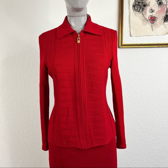 St John Sanata Knit Cruise 03 VTG Skirt Suit Set - Picture 2 of 12